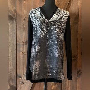 Donna Degnan Tunic Top Creepy Trees Print‎
